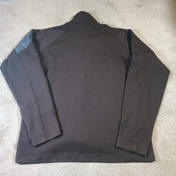 Outdoor Research Pullover Fleece Mens Medium Half - Zip, Lined Wool Blend - Picture 10 of 11